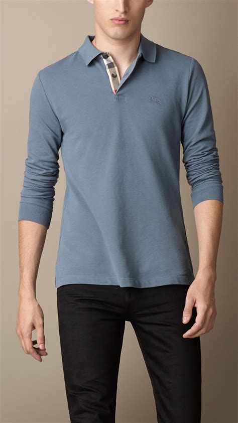 burberry t shirt long sleeve|burberry long sleeve polo shirt.